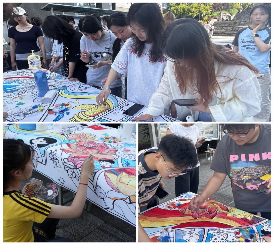 丹青绘初心 艺术浸心灵|艺术学院开展心理健康手绘长卷活动